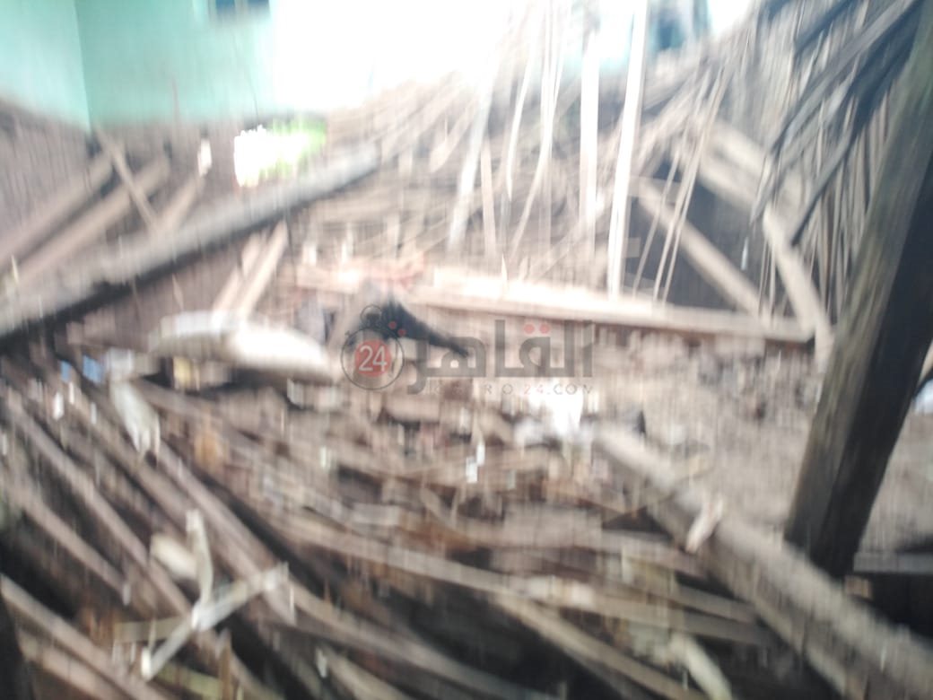 انهيار جزء من منزل مكون من 3 طوابق بمركز منفلوط في أسيوط