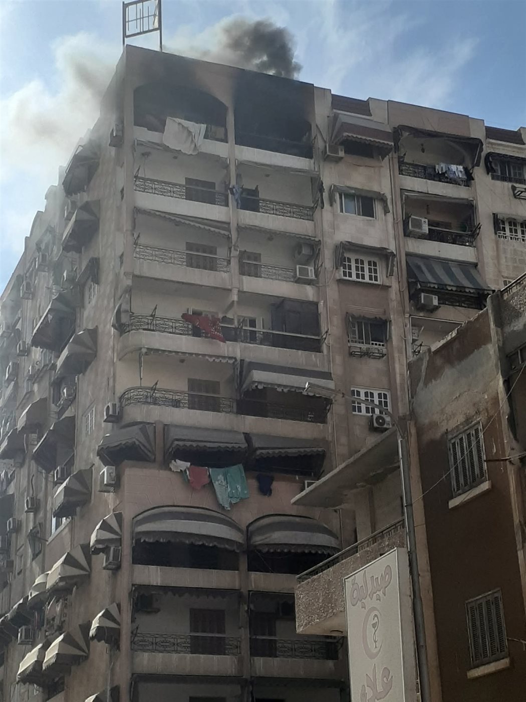 حريق وحدة سكنية ببورسعيد 