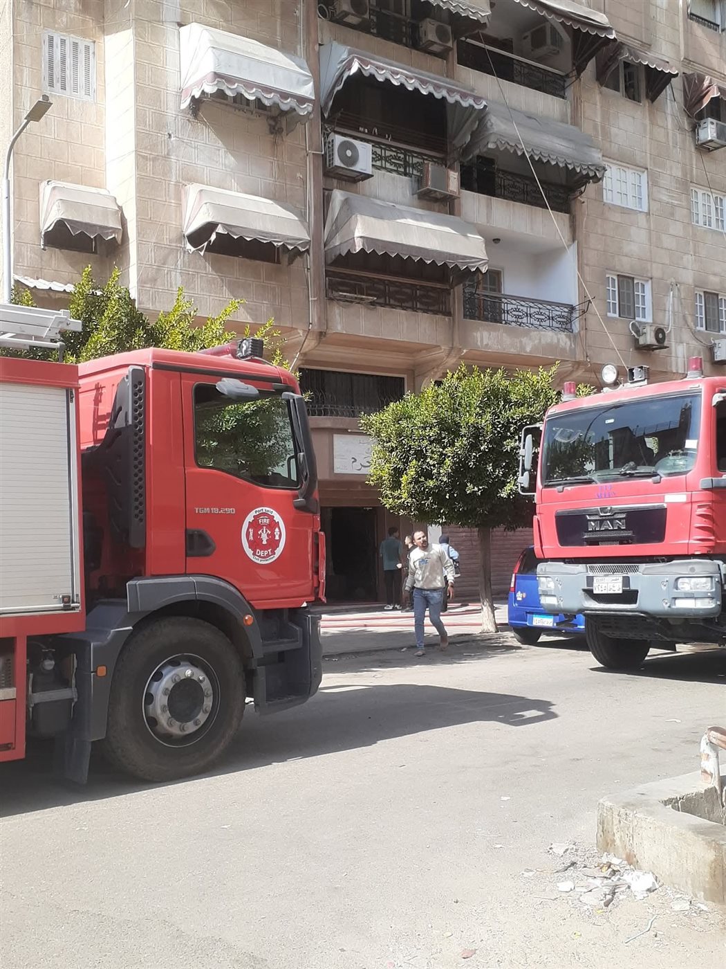 حريق وحدة سكنية ببورسعيد 