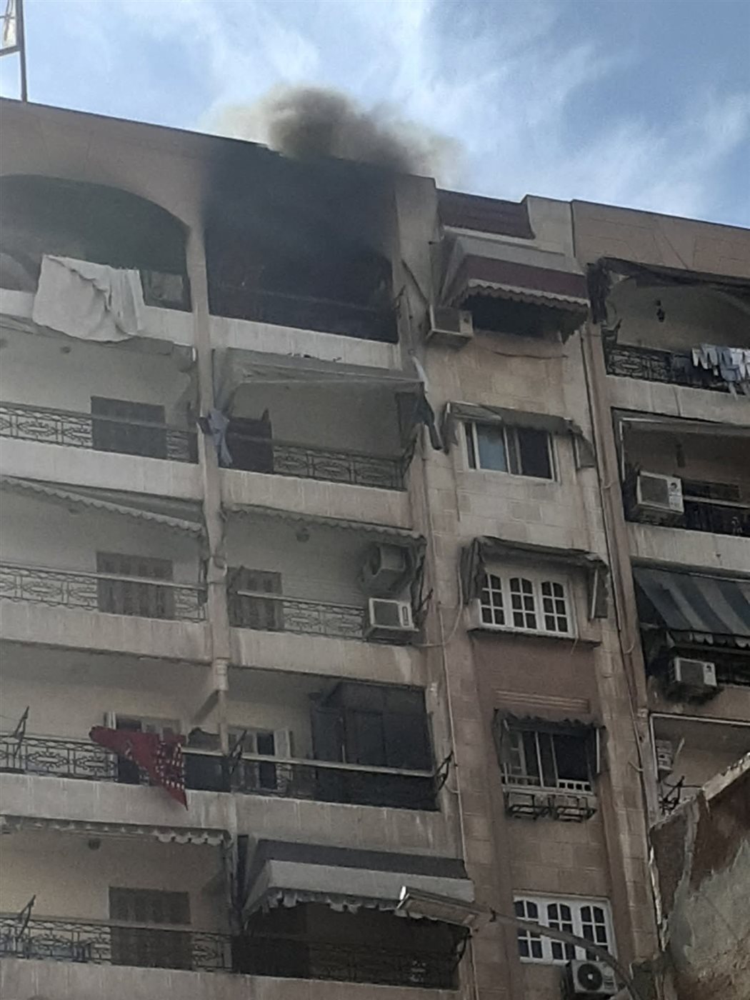 حريق وحدة سكنية ببورسعيد 