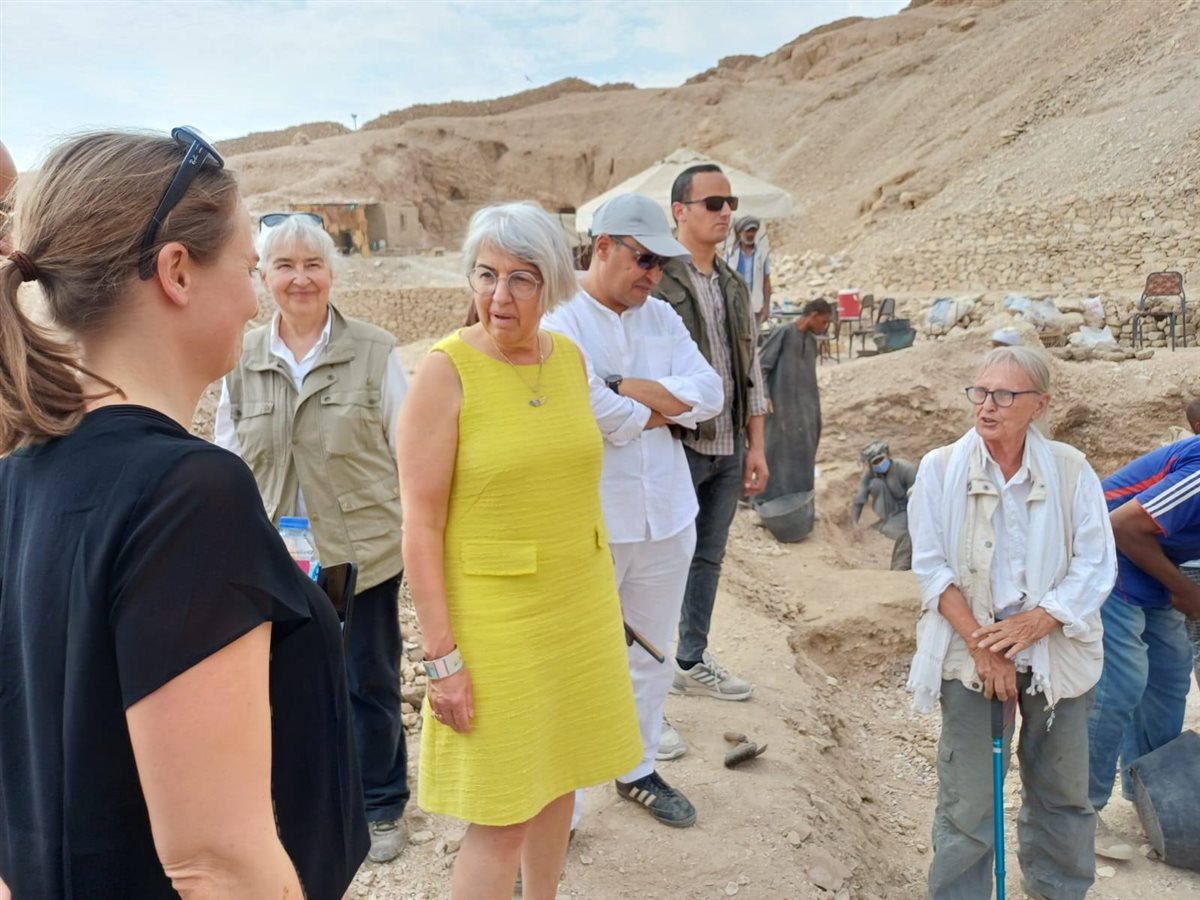  المستشارة الفيدرالية السويسرية تزور آثار الأقصر