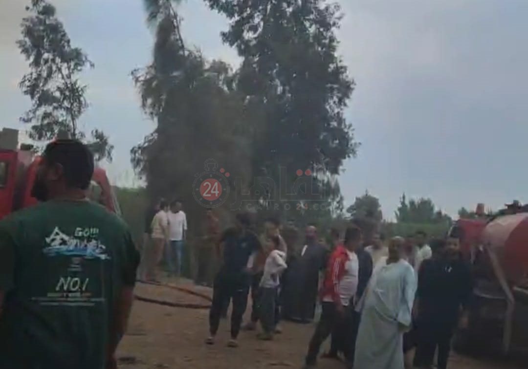 حريق هائل يلتهم شونة كتان بقرية كفر ششتا في زفتى بالغربية.. والحماية المدنية تكثف جهودها لإخماده