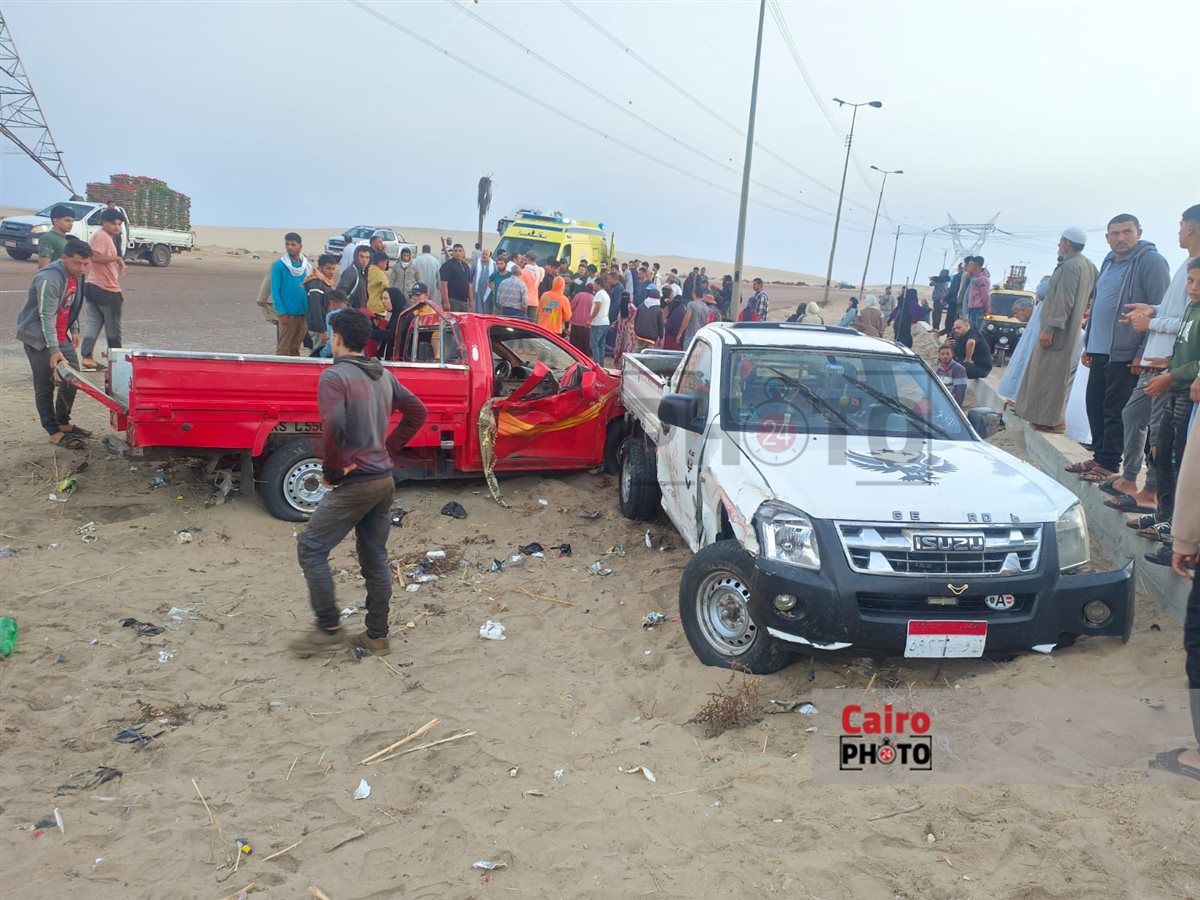 جانب من حادث التصادم 