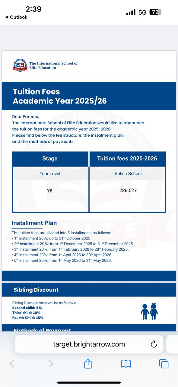 شكوى أولياء أمور مدرسة إيليت الدولية