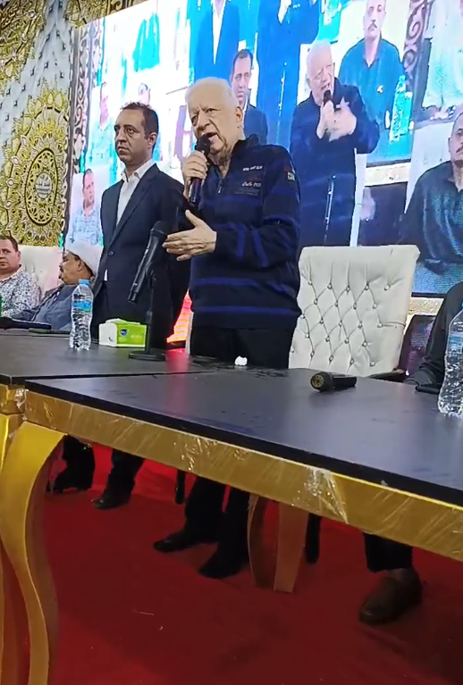 مرتضى منصور خلال المؤتمر الختامي لنجلة أحمد