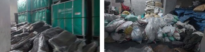 ضبط 57 طن خامات سيارات مستعملة يعاد تعبئتها وبيعها كمنتج جديد