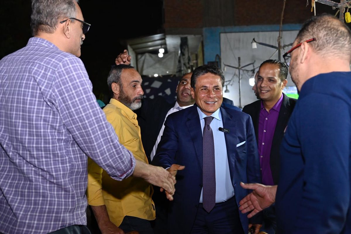 استقبال جماهيري حاشد للمستشار طاهر الخولي في الجيارة بمصر القديمة ضمن جولاته الانتخابية
