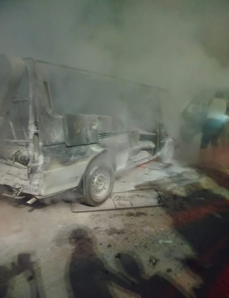 <strong>اشتعال عدد من السيارات أعلى الدائري بباسوس تجاه الوراق</strong>