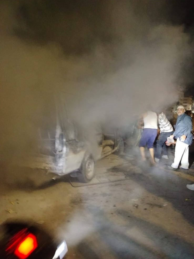 <strong>اشتعال عدد من السيارات أعلى الدائري بباسوس تجاه الوراق</strong>