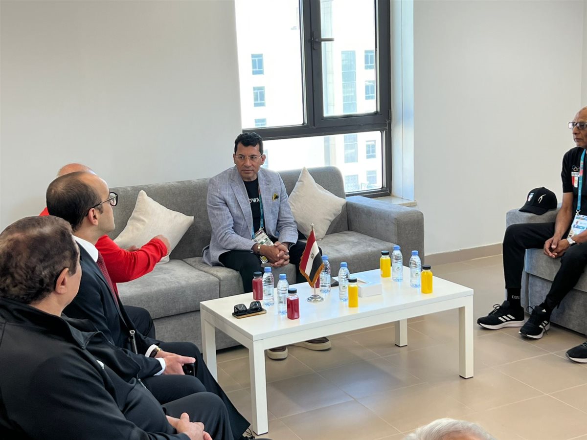 أشرف صبحي رفقة بعثة مصر في دورة ألعاب التضامن الإسلامي