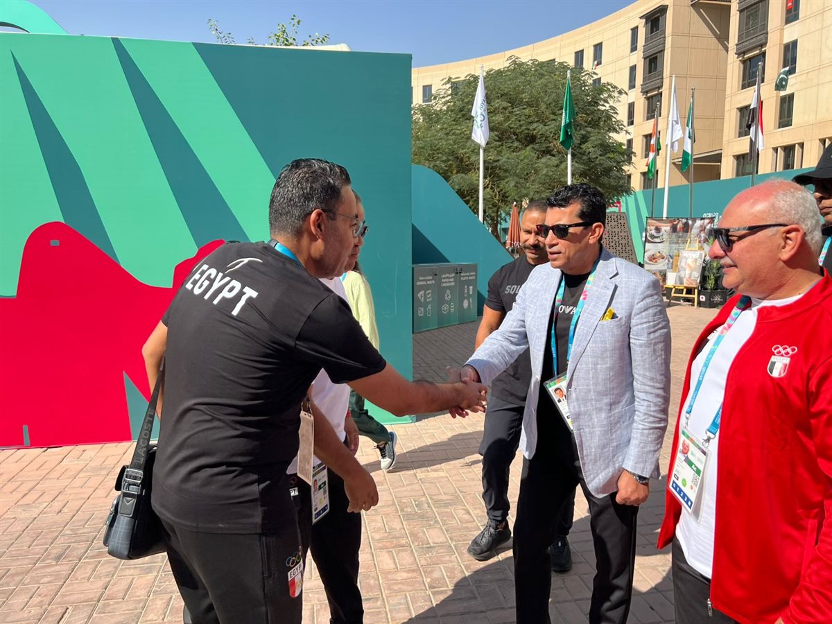 أشرف صبحي رفقة بعثة مصر في دورة ألعاب التضامن الإسلامي