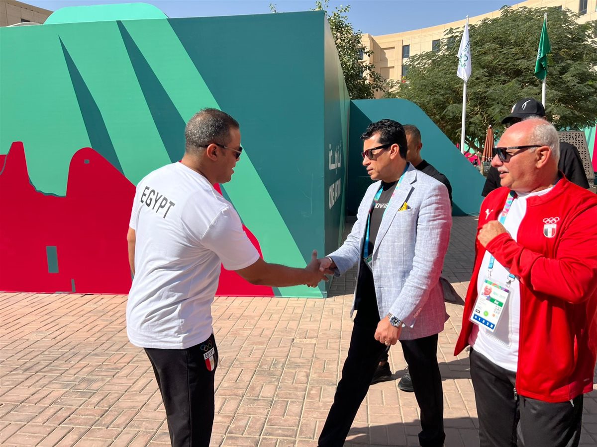 أشرف صبحي رفقة بعثة مصر في دورة ألعاب التضامن الإسلامي