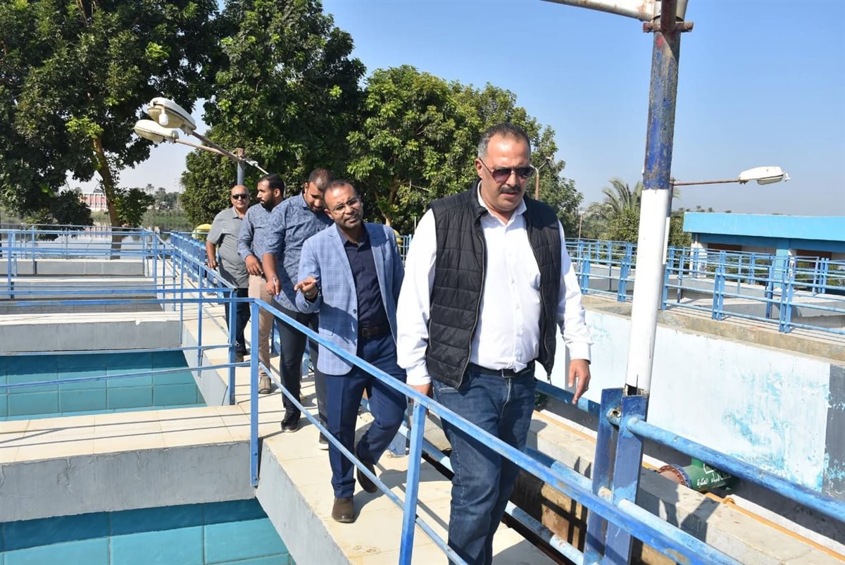 رئيس شركة المياة يتفقد محطة الصعايدة 