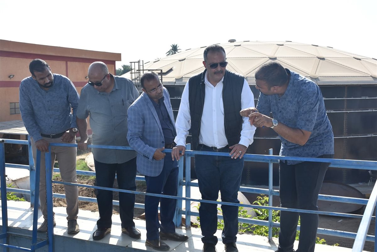 رئيس شركة المياة يتفقد محطة الصعايدة 
