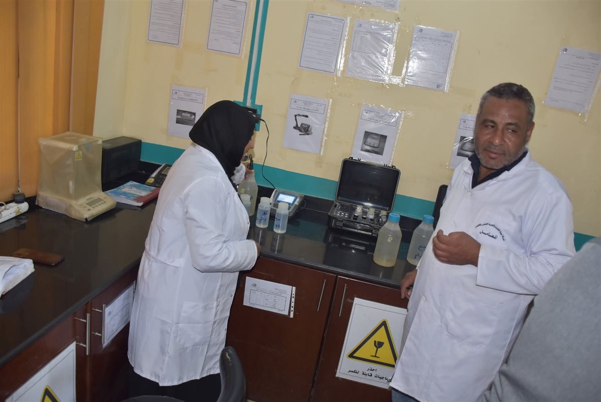 رئيس شركة المياة يتفقد محطة الصعايدة 