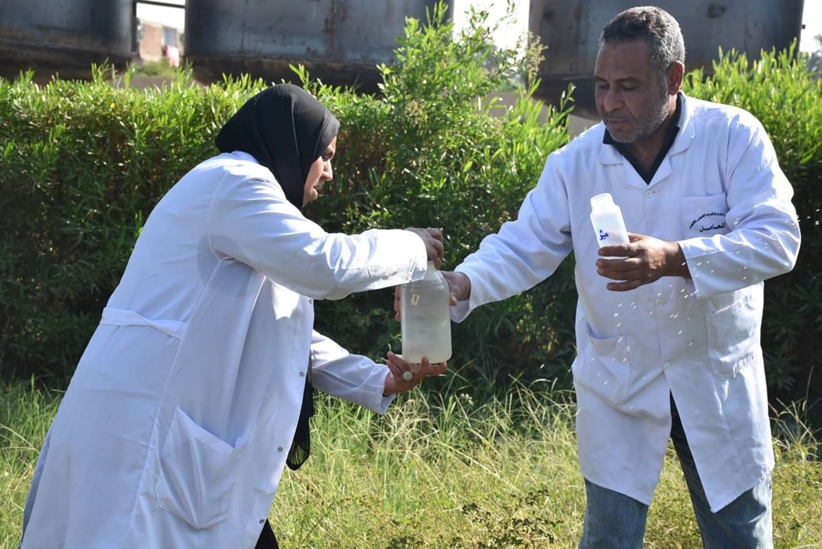 رئيس شركة المياة يتفقد محطة الصعايدة 