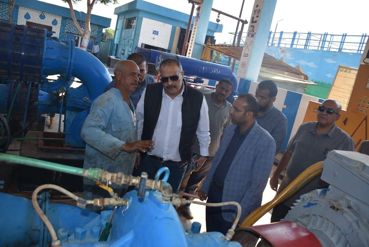 رئيس شركة المياة يتفقد محطة الصعايدة 