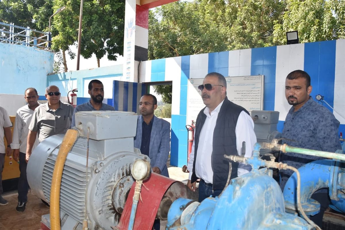 رئيس شركة المياة يتفقد محطة الصعايدة 
