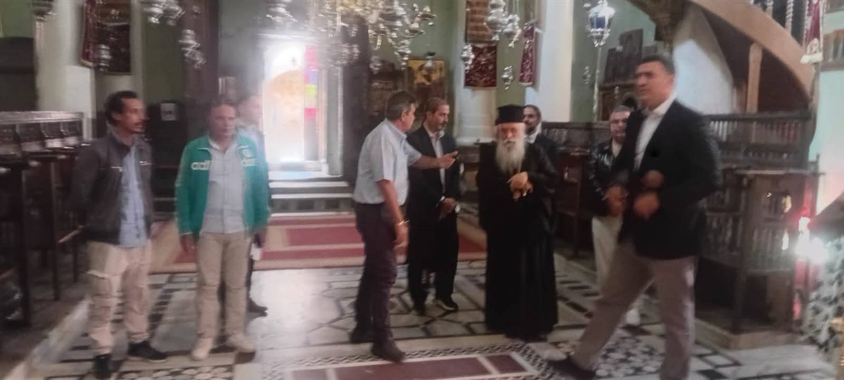 وزير الشئون البحرية اليوناني في زيارة للدير 