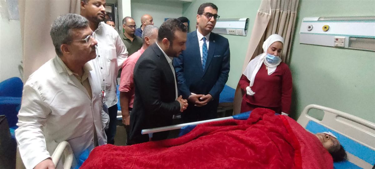 نائب محافظ الأقصر يتابع مصابي حادث الأقصر