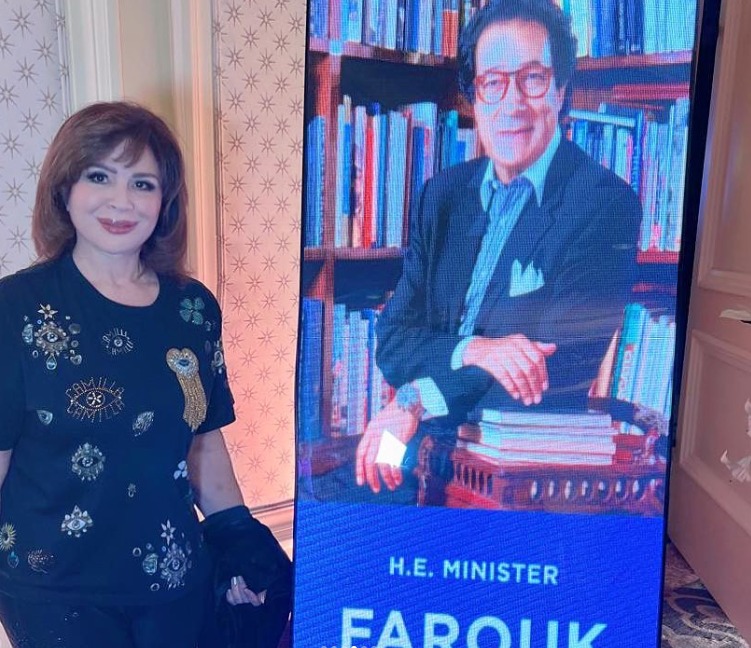 <strong>مؤسسة كيميت بطرس غالي للسلام والمعرفة تكرم فاروق حسني </strong>