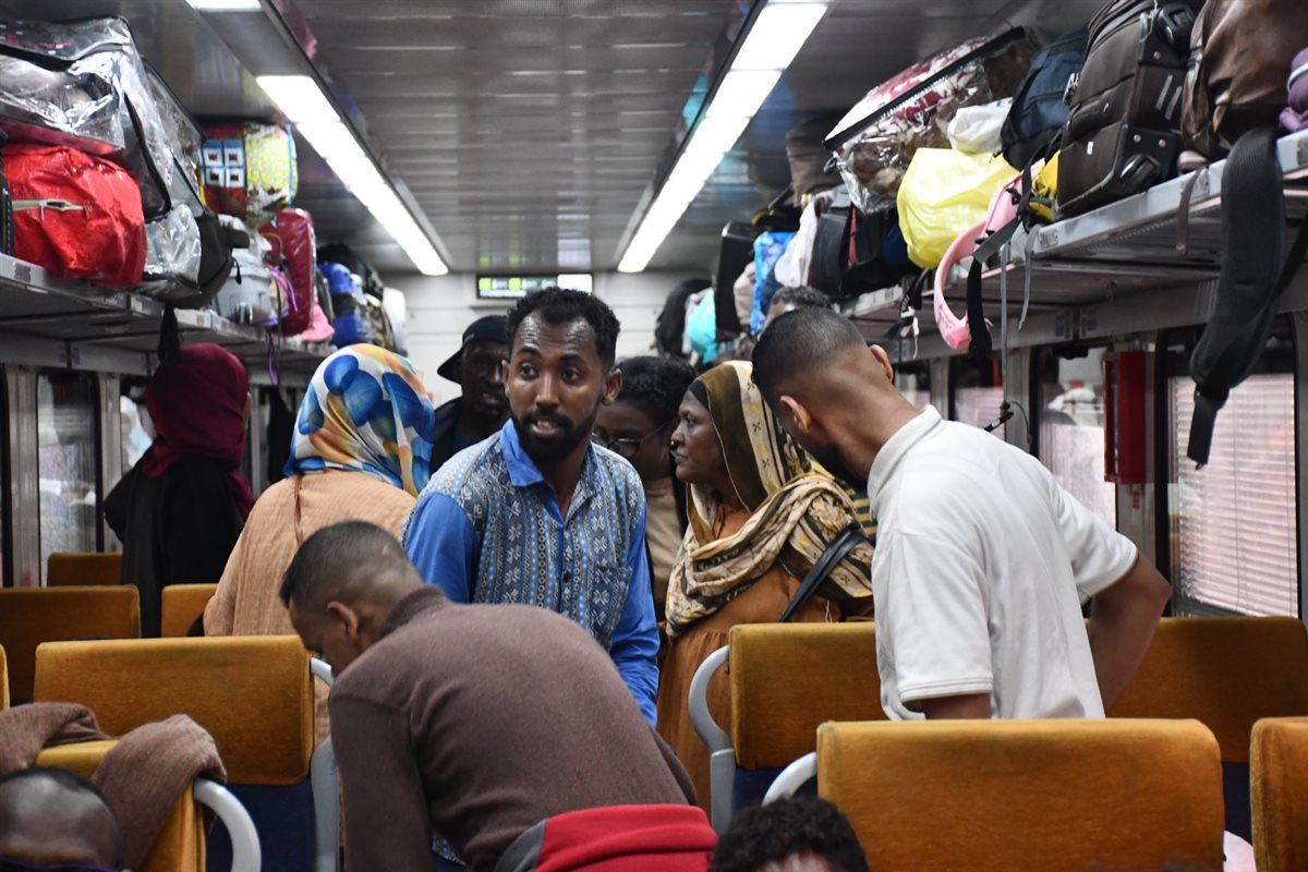 رحلات العودة الطوعية للأشقاء السودانيين عبر السكة الحديد