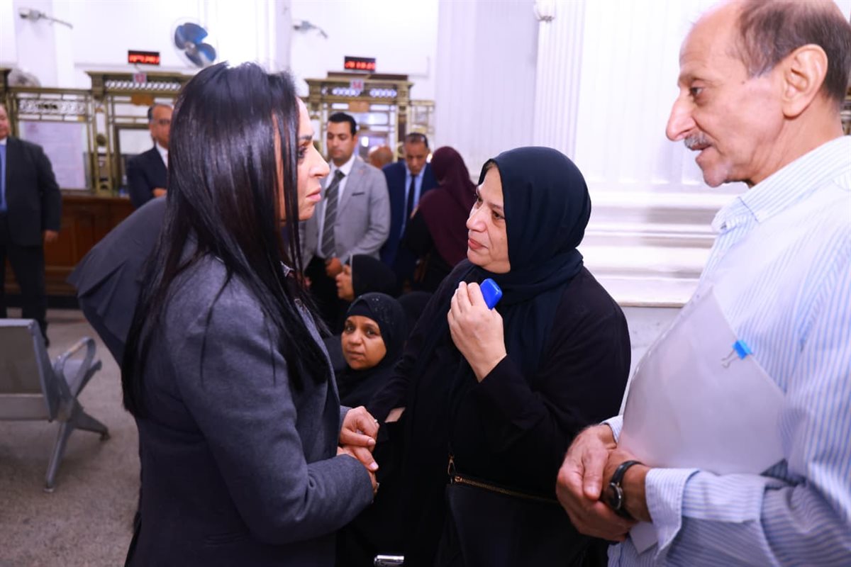 وزيرة التضامن تزور المقر الرئيسي لبنك ناصر