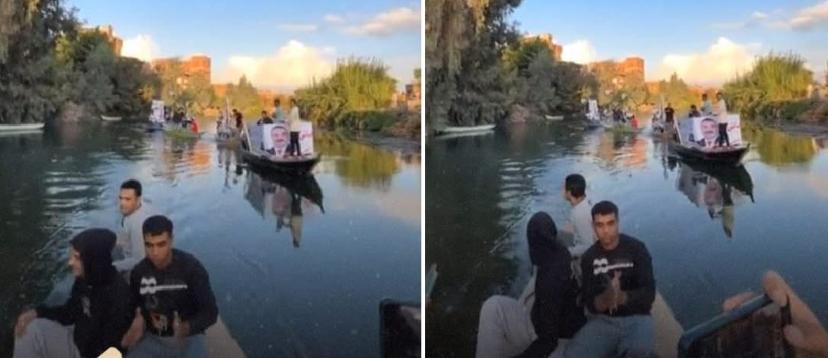 مسيرة عائمة لدعم مرشح بالمنوفية