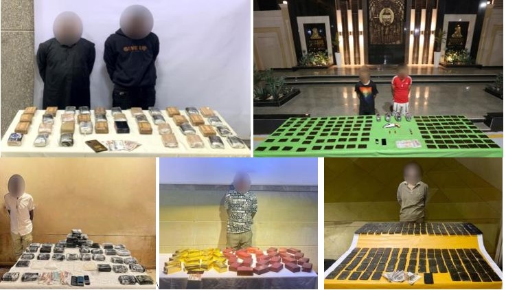 <strong>ضبط بؤر إجرامية بحوزتهم مخدرات بـ 105 مليون جنيه</strong>