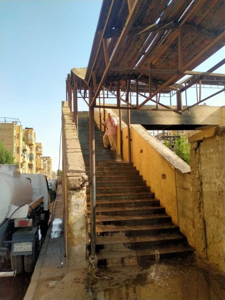 حملة مكبرة وتنظيف كوبري مزلقان القراريش 