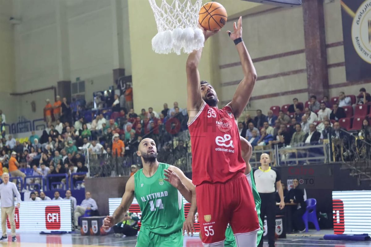 فوز الاتحاد السكندري على الأهلي في مباراة الفريق الأول بنهائي دوري المرتبط لكرة السلة<br> 