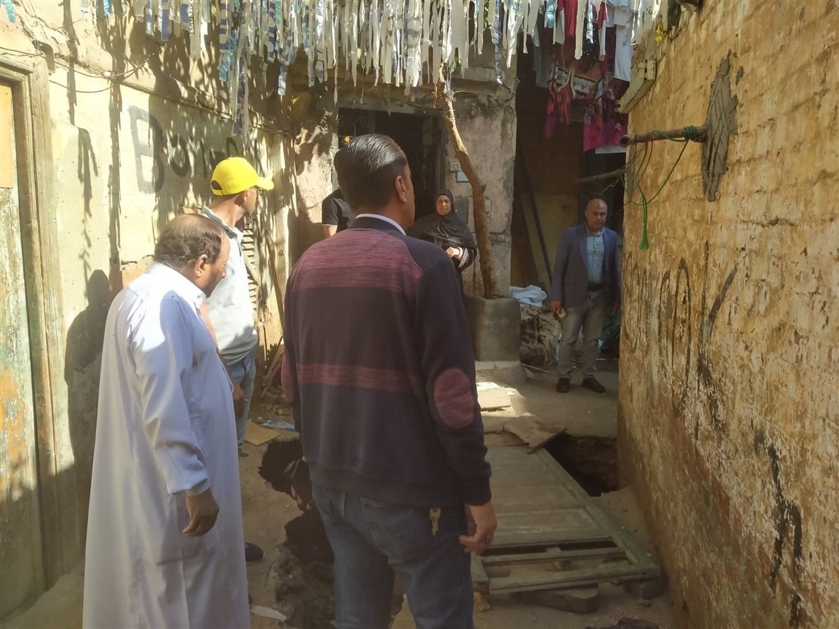 هبوط أرضي بمنوف في المنوفية