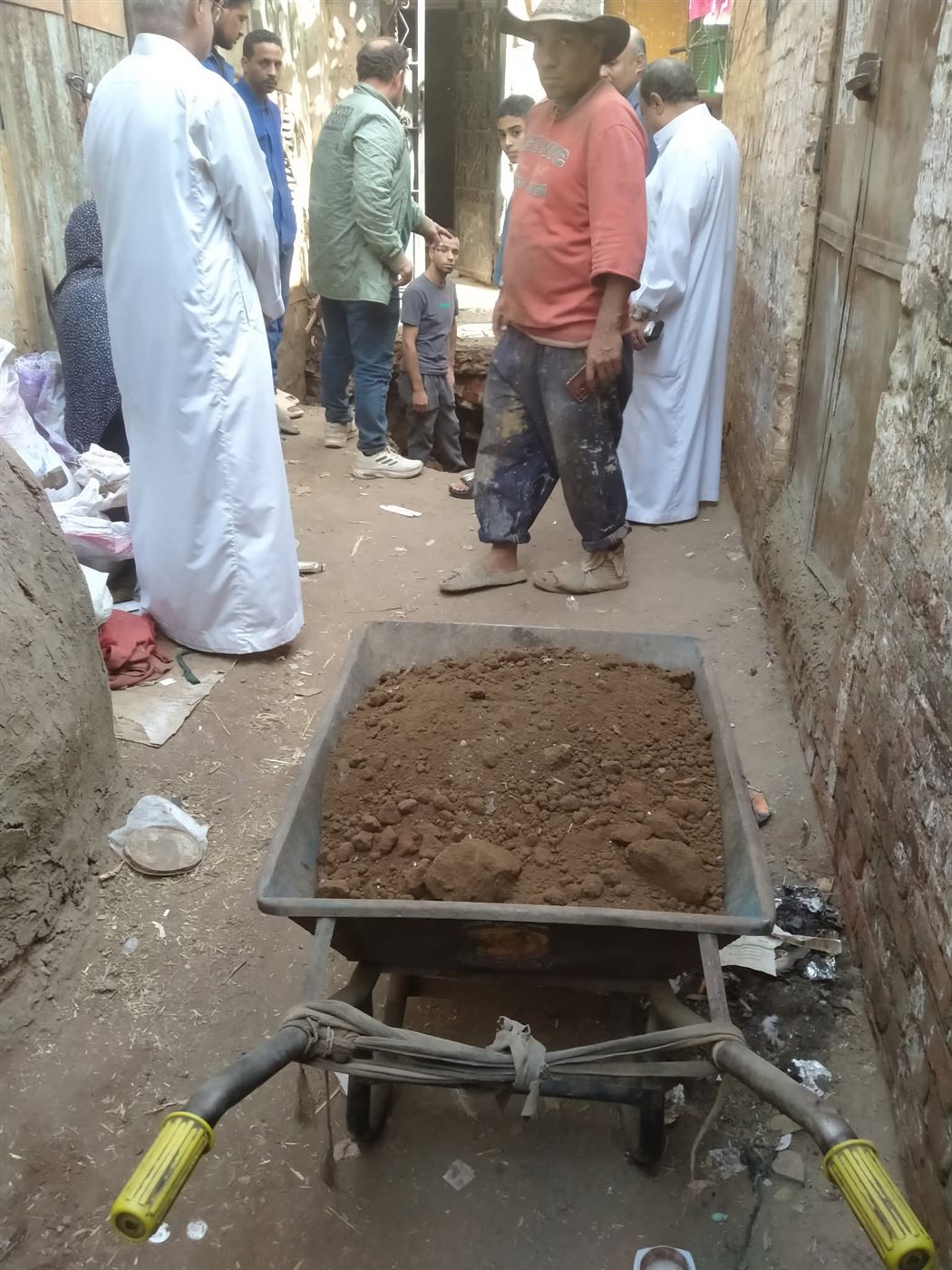 هبوط أرضي بمنوف في المنوفية