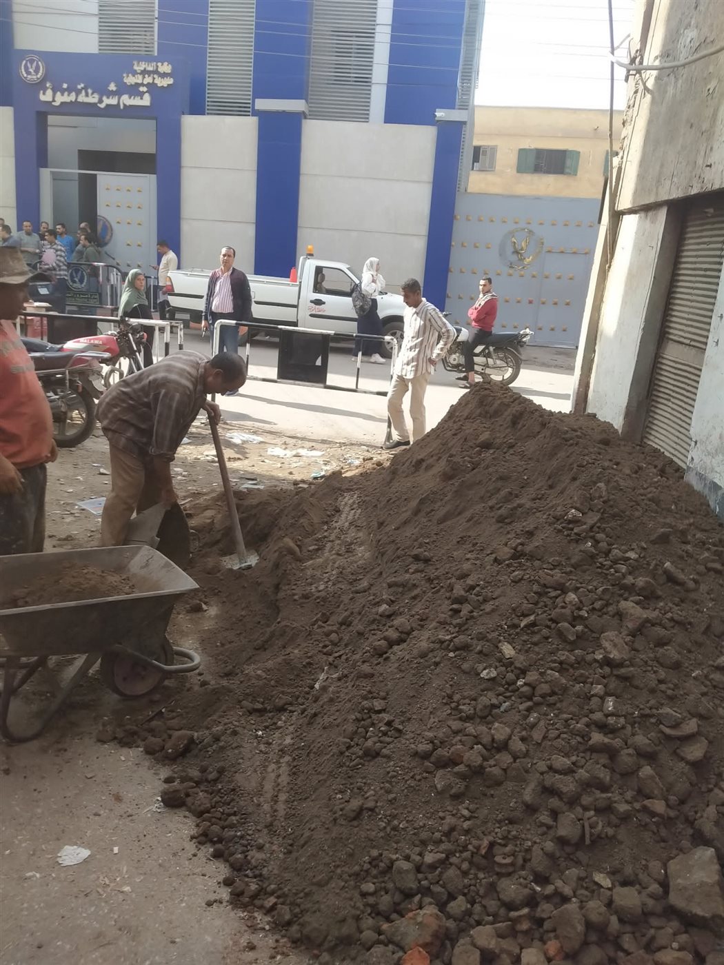 هبوط أرضي بمنوف في المنوفية