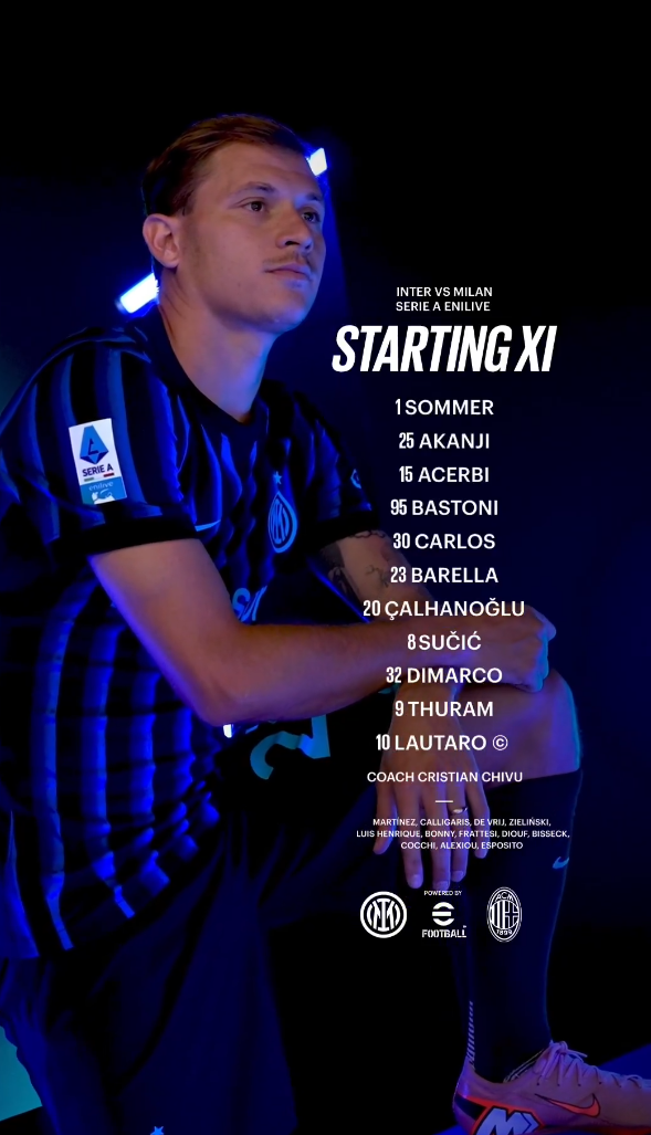 <strong>تشكيل إنتر أمام ميلان في الدوري الإيطالي</strong>