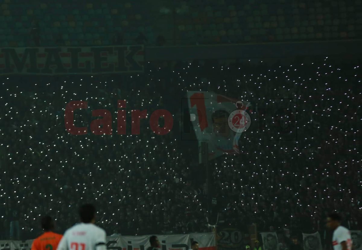 <strong>جماهير الزمالك تحيي ذكرى محمد صبري في الدقيقة 12 من مباراة زيسكو </strong>