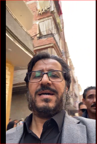 البرلسي أثناء البث المباشر قبل تدخل وزارة الداخلية