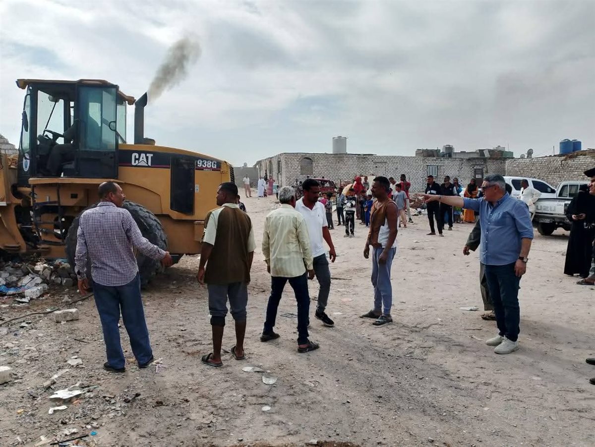 إزالة تعديات على أراضى الدولة بالغردقة 