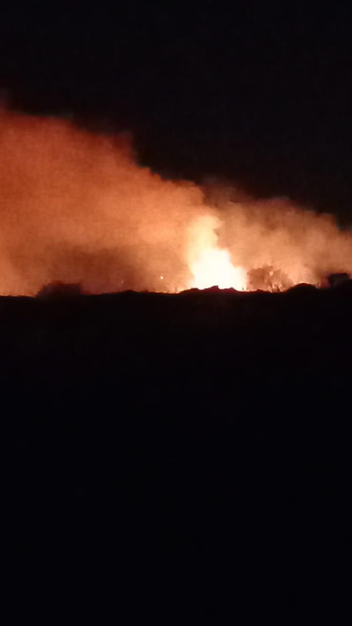 حريق في مزرعة شركة مياه الشرب والصرف الصحي بسوهاج