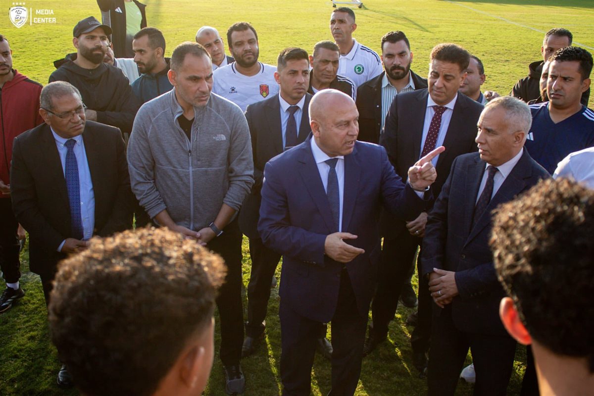 كامل الوزير يزور مران السكة الحديد لدعم ومؤازرة اللاعبين
