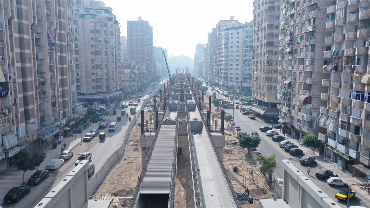 من أعمال تنفيذ مشروع مترو الإسكندرية