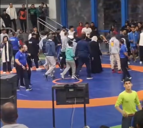 إصابة لاعبة المصارعة