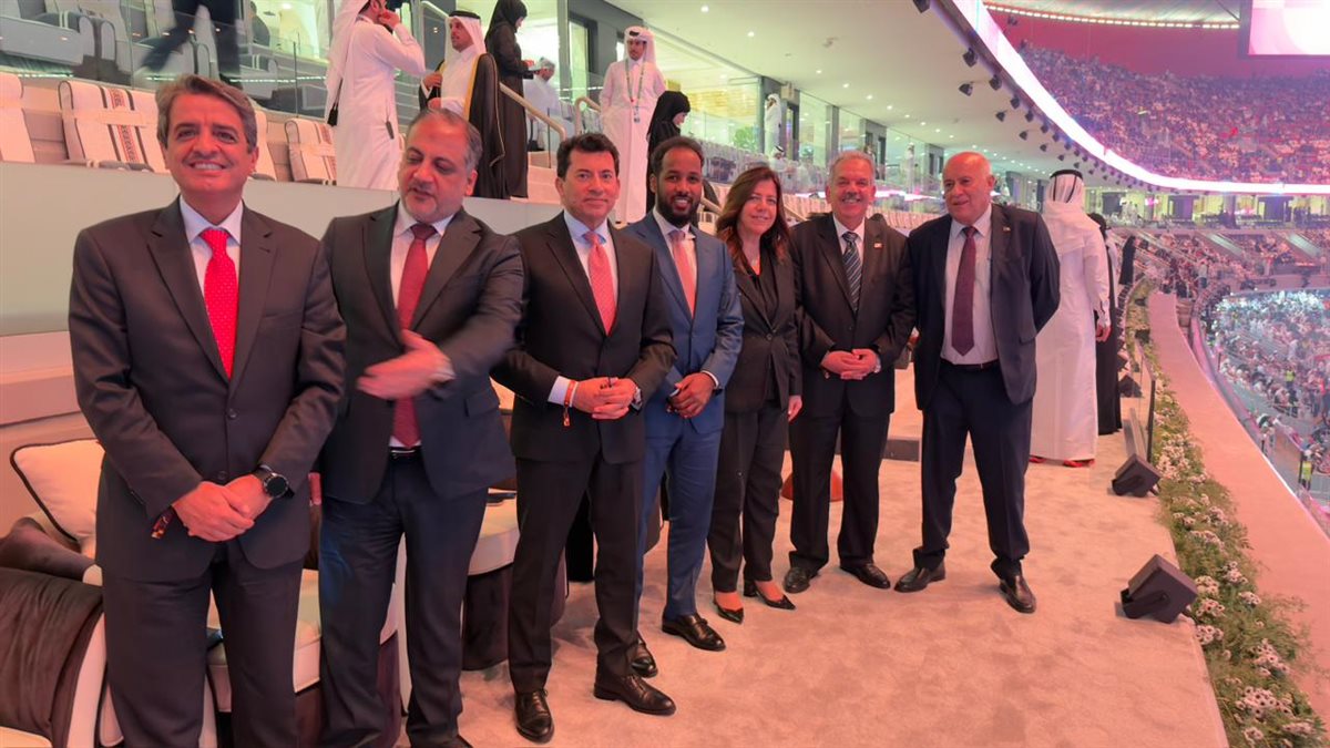 وزير الرياضة في افتتاح كأس العرب (1)