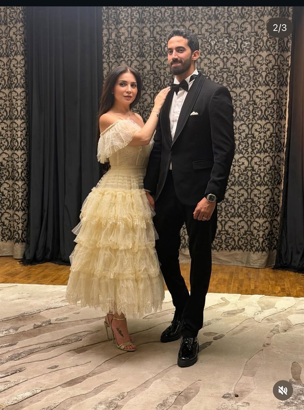 مي عز الدين وزجها أحمد تيمور