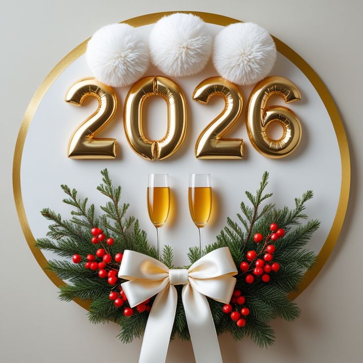 بطاقات تهنئة السنة الجديدة 2026