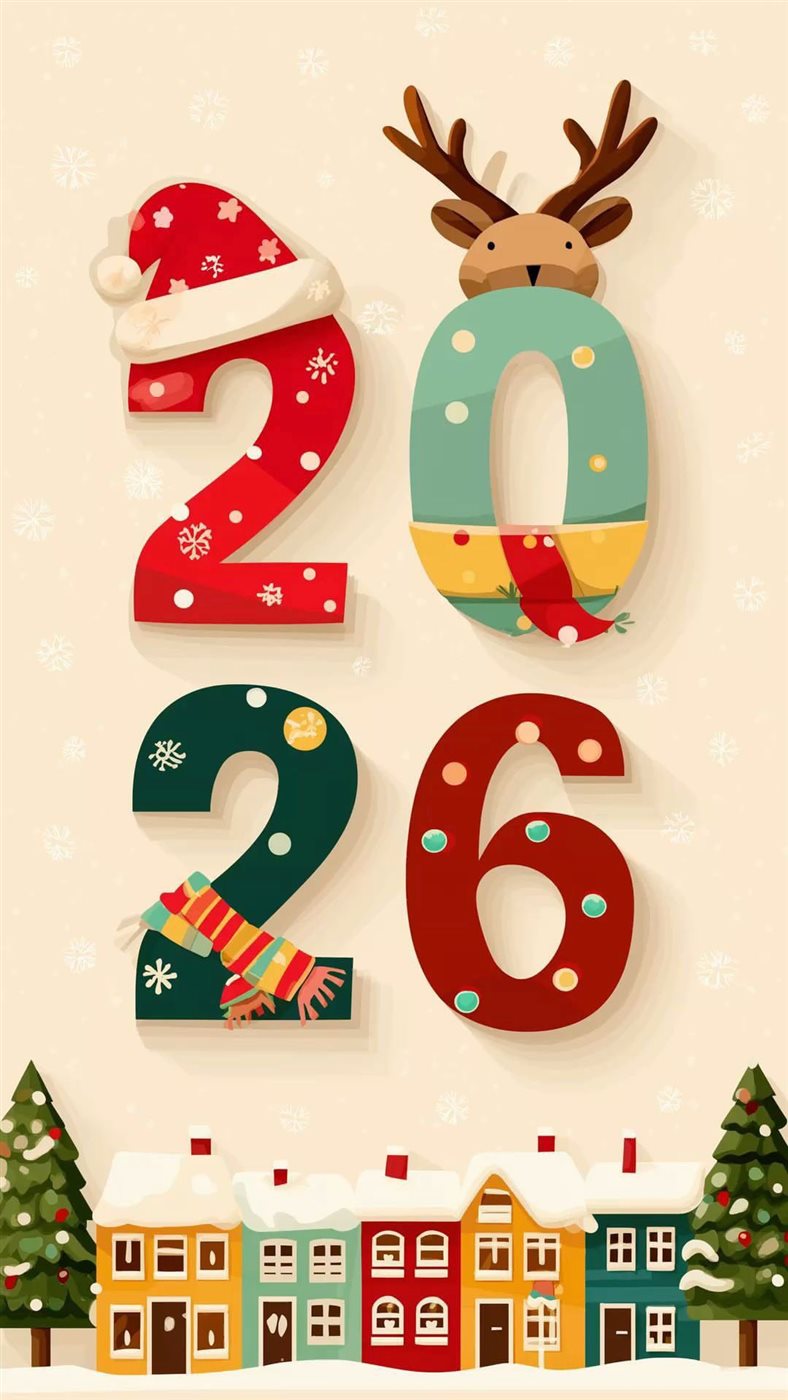 بطاقات تهنئة السنة الجديدة 2026