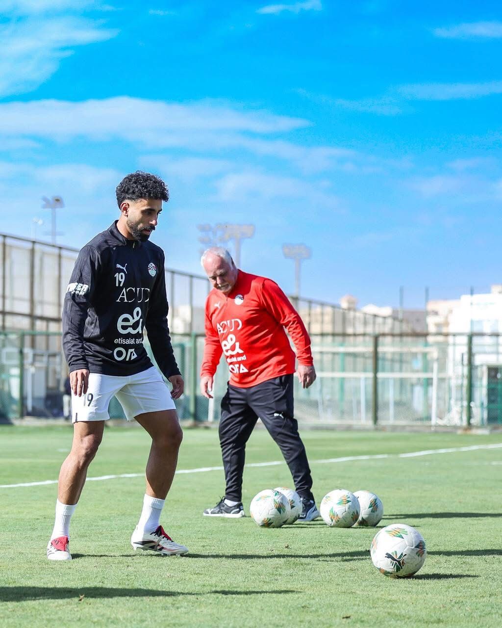 منتخب مصر يخوض تدريب صباحي بمركز المنتخبات الوطنية