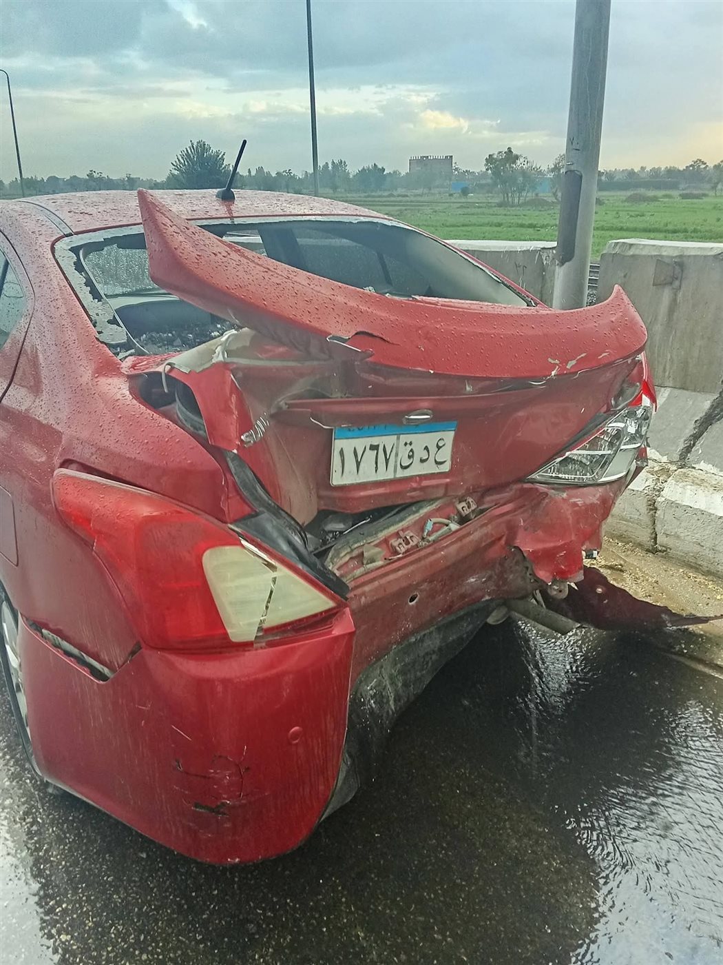 حادث على كوبري طوخ طنبشا بالمنوفية