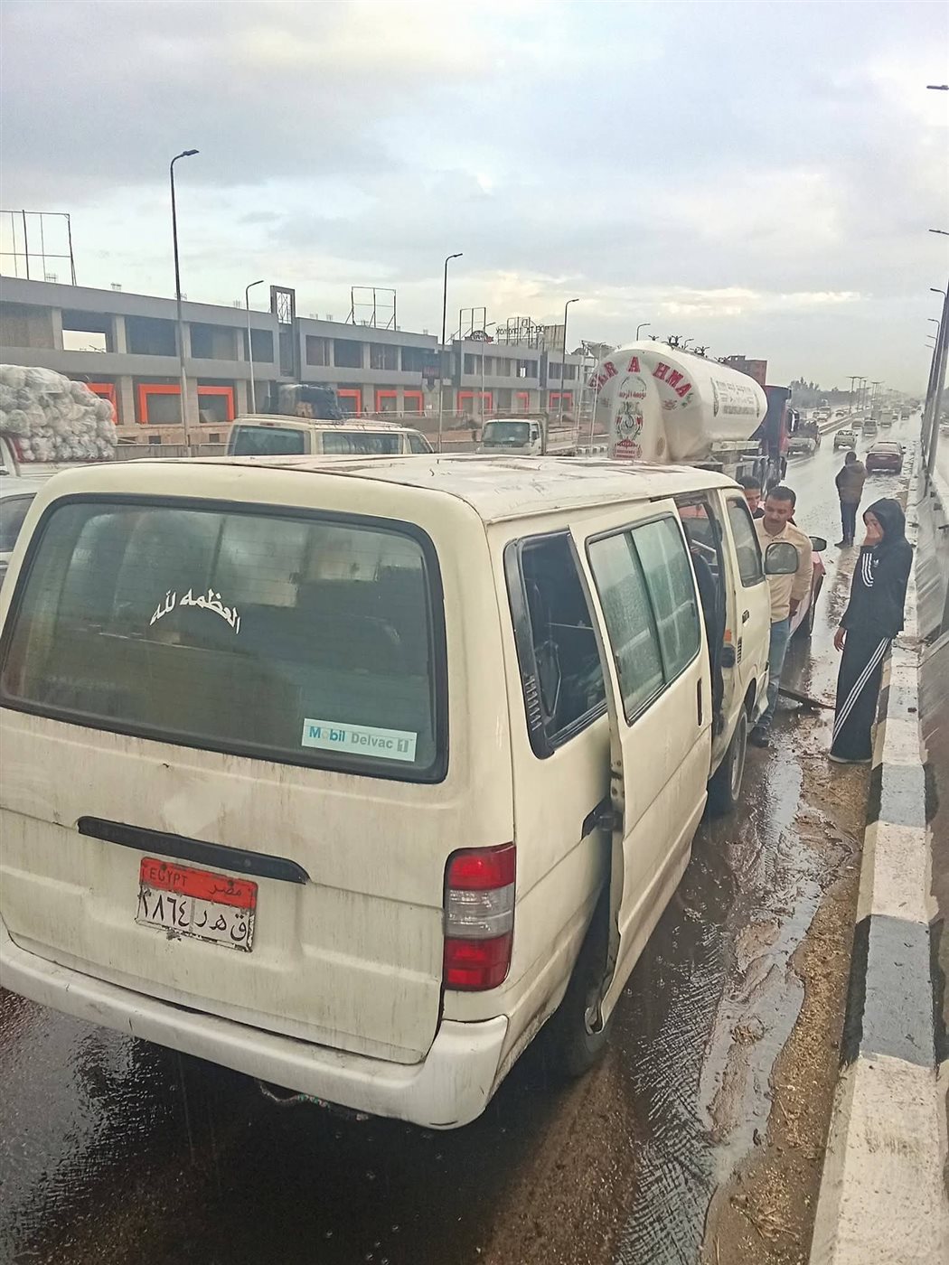 حادث على كوبري طوخ طنبشا بالمنوفية