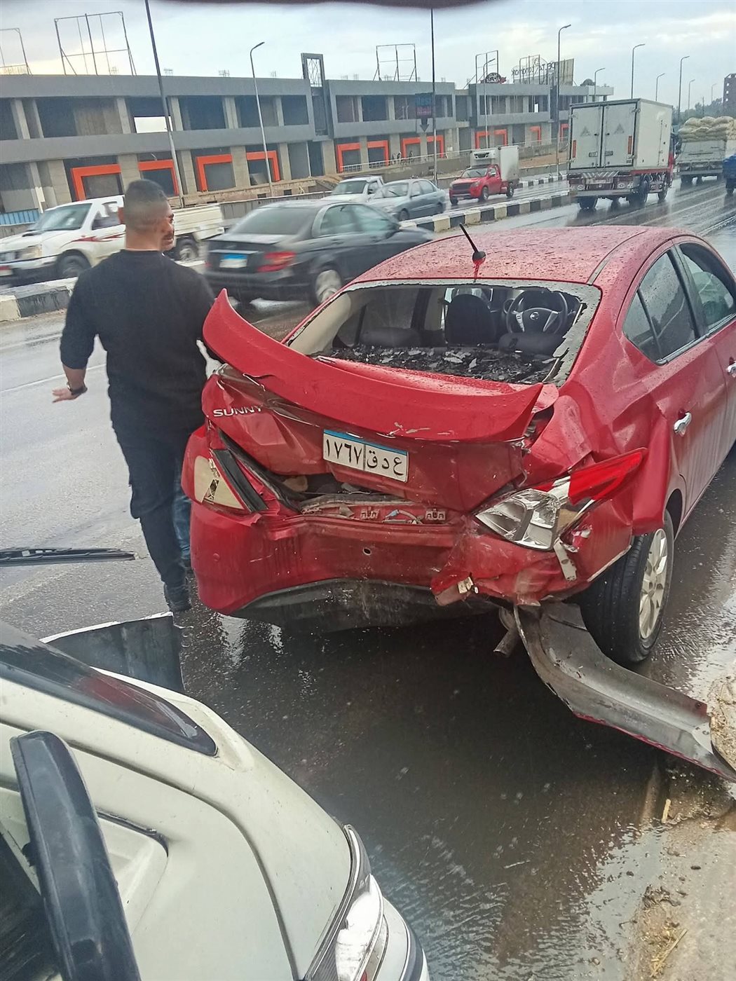 حادث على كوبري طوخ طنبشا بالمنوفية 